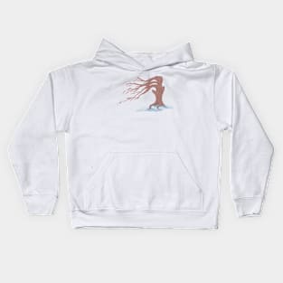 Tree in the snow Kids Hoodie